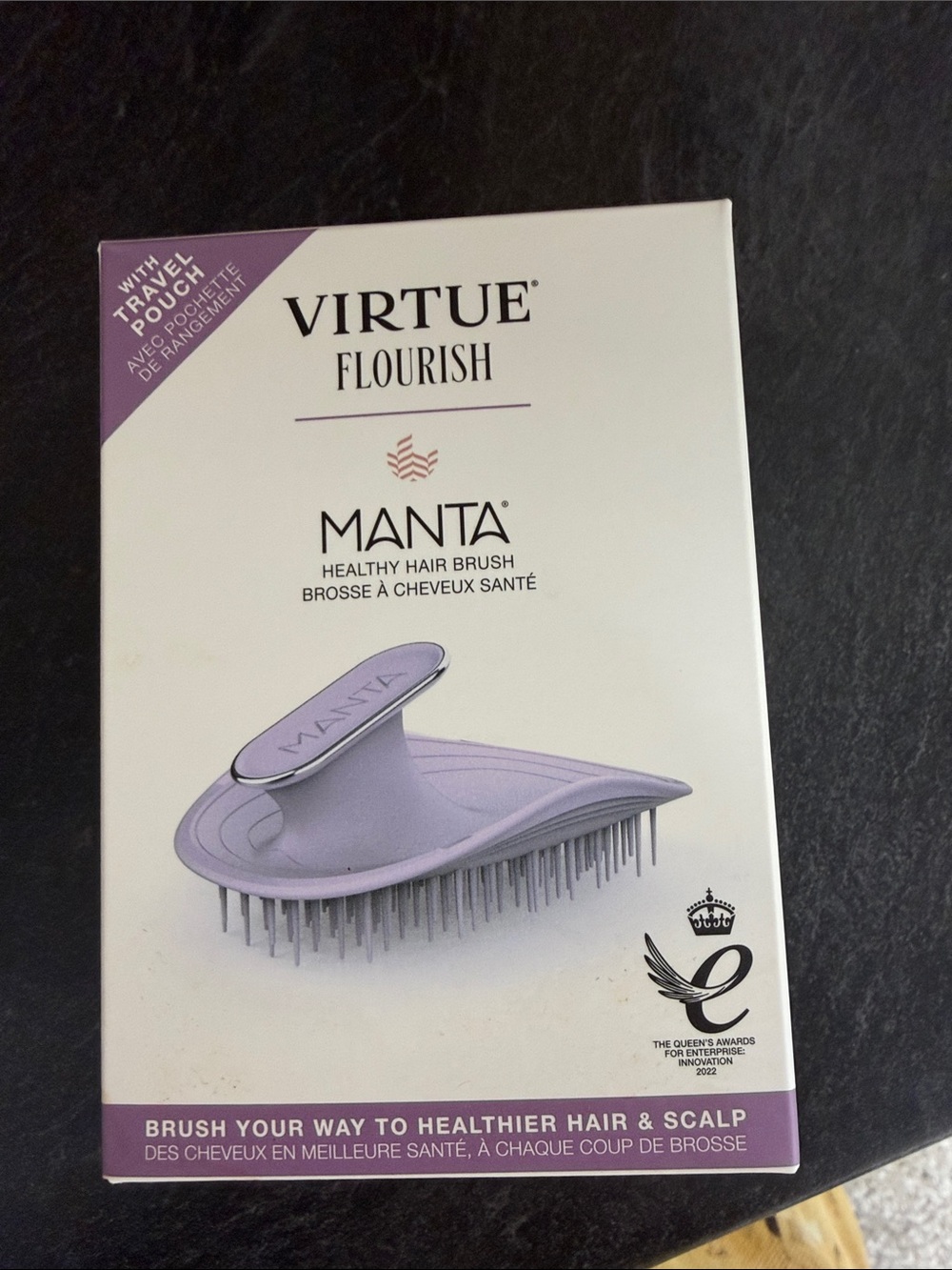 Virtue Flourish Manta Healthy Hair Brush - Lavender